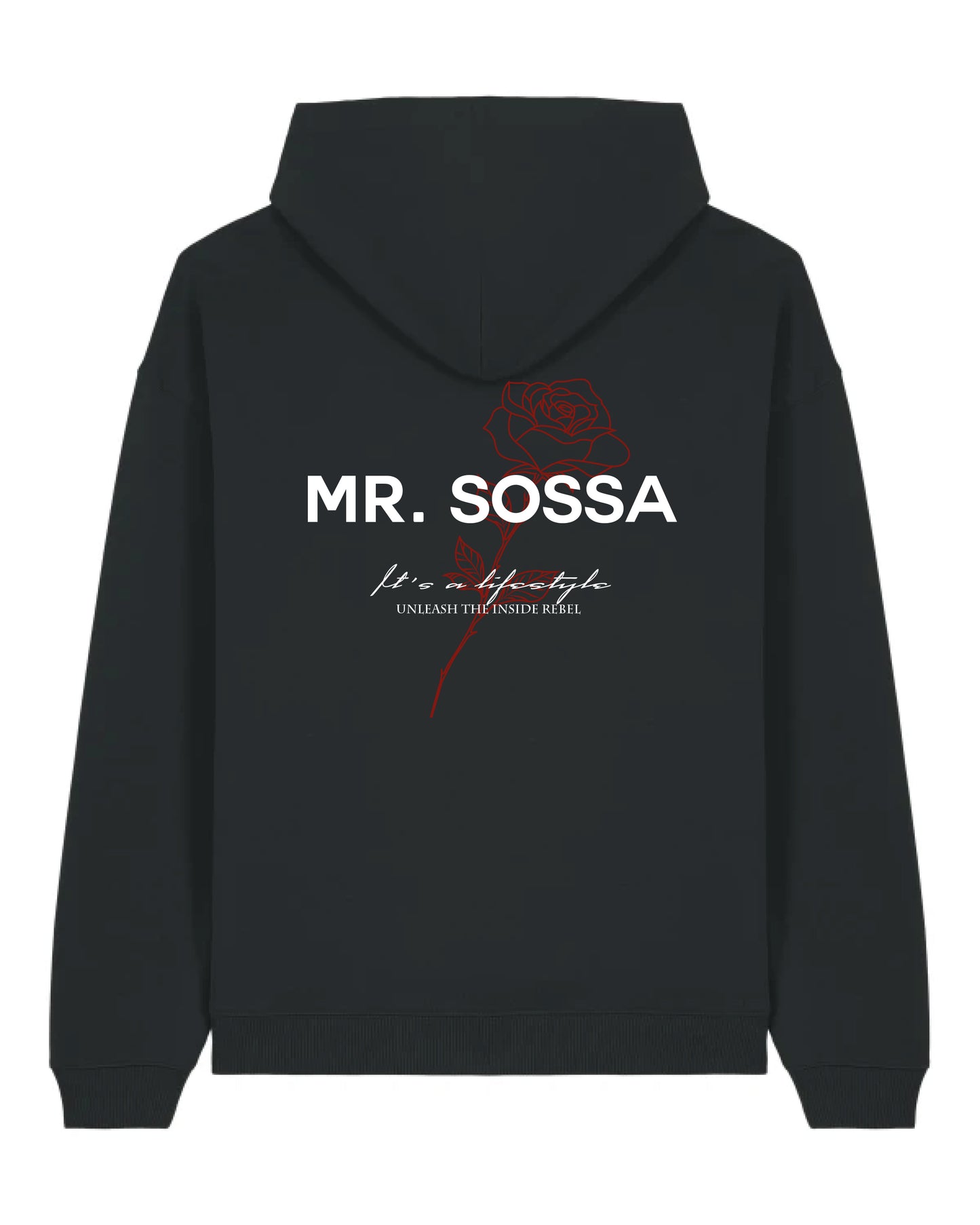 MrSossa The Rose Hoodie Black