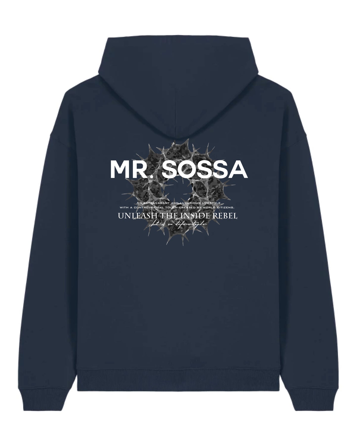 MrSossa Ninja Star Hoodie Navy